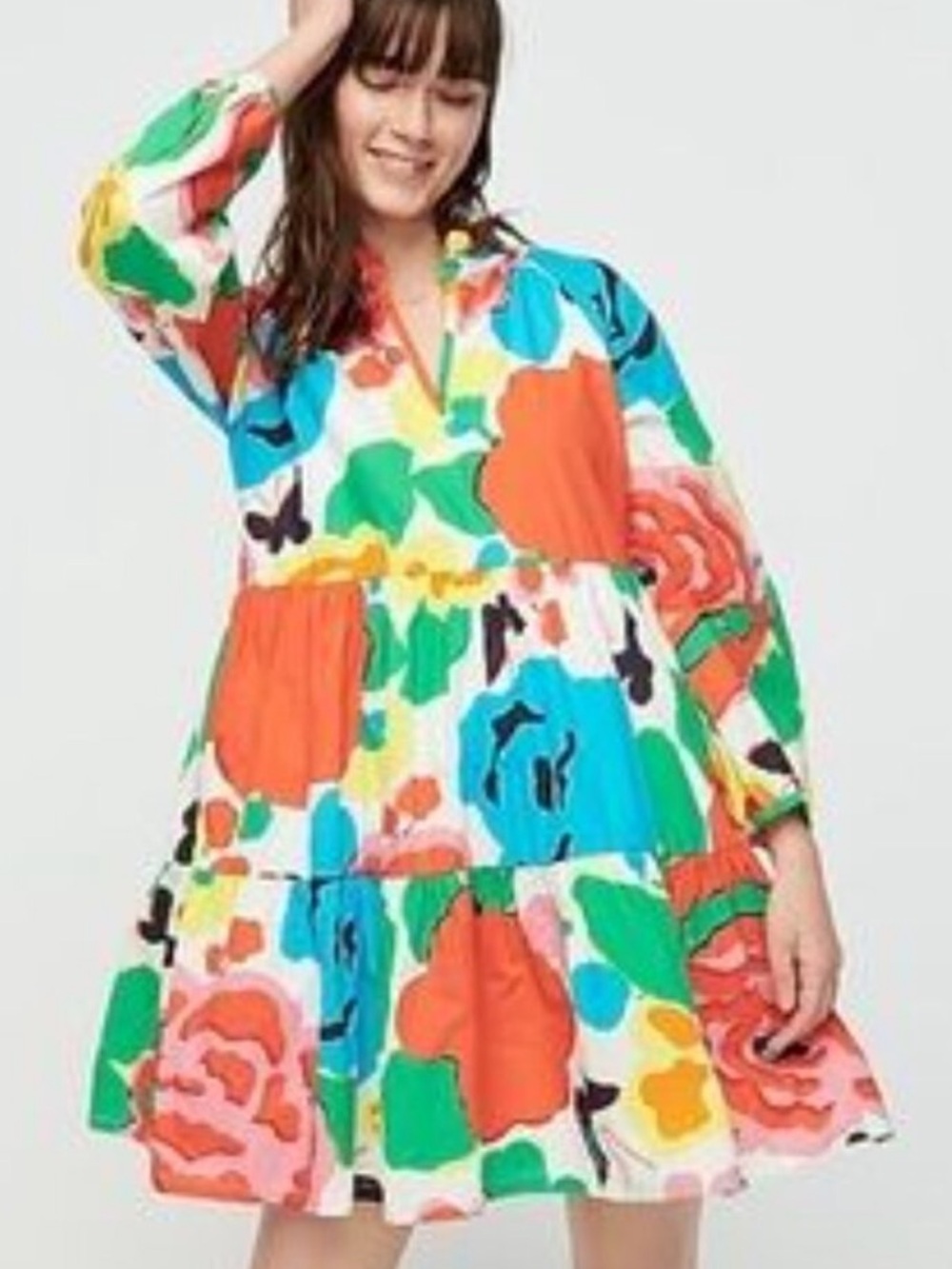 J. Crew Tiered Popover dress in  ratti jardin floral